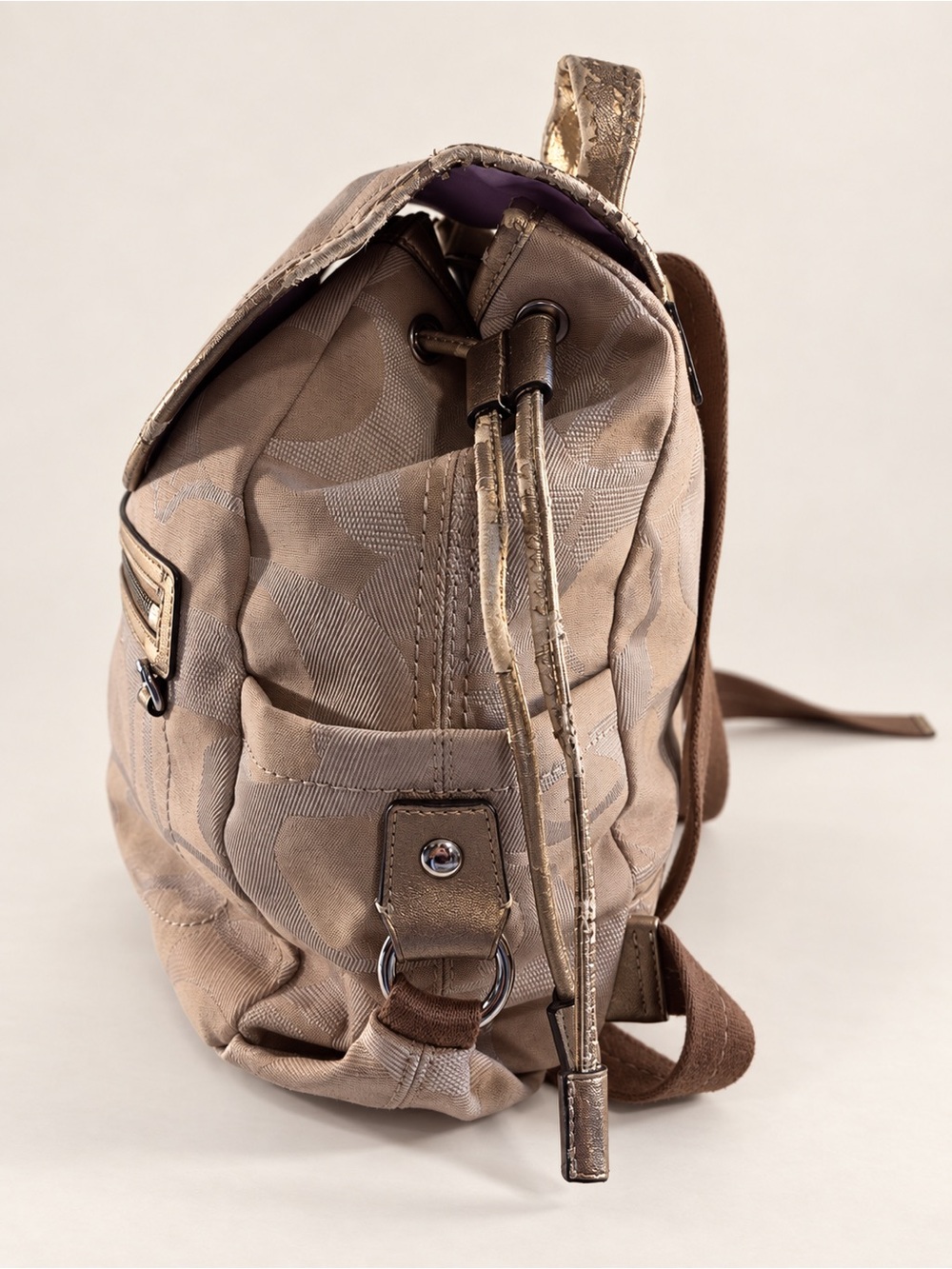 Coach Signature Canvas Drawstring Mini Backpack - Picture 4 of 9